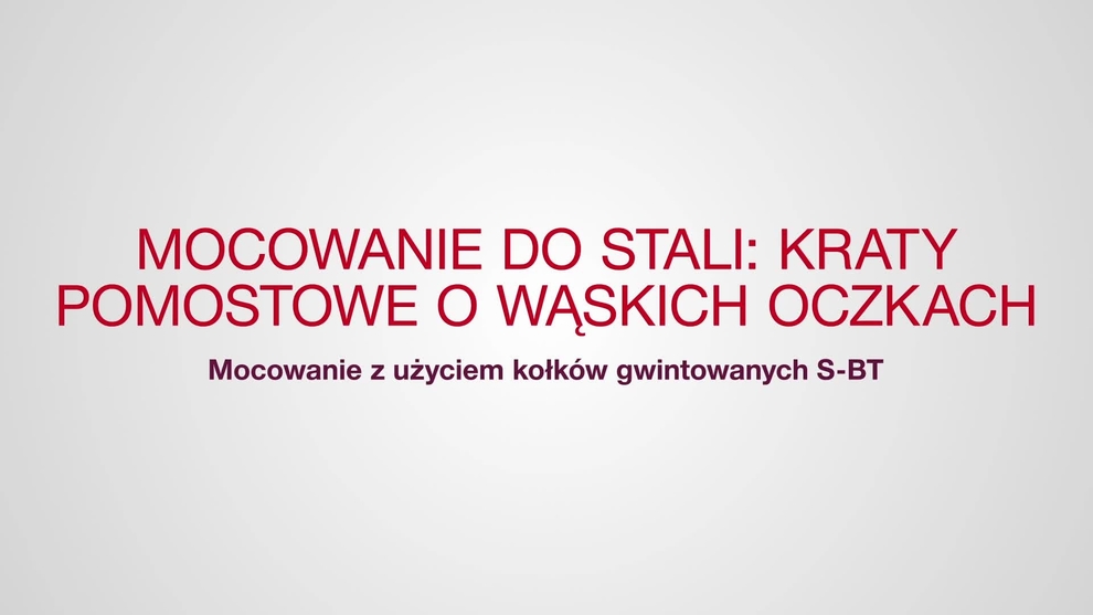 Jak mocować wąskie kraty pomostowe przy użyciu S-BT.
