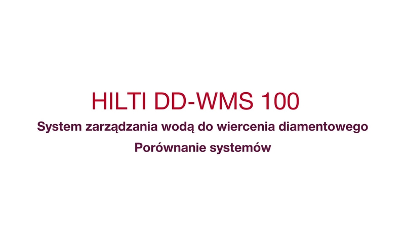 Stałe doprowadzanie wody oraz utrzymywanie czystości na budowie podczas wierceniaNowy sposób wiercenia diamentowego przy użyciu systemu zasilania wodą DD-WMS 100