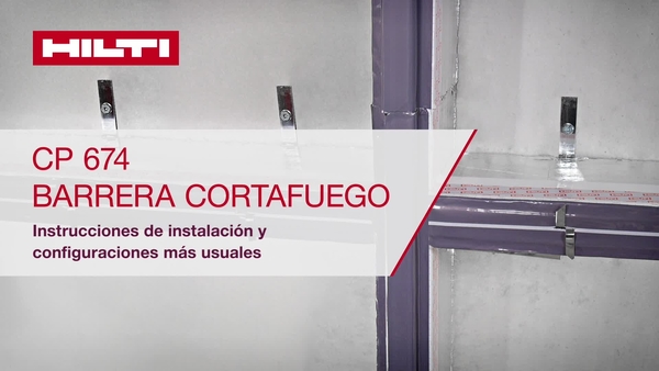 Instrucciones de instalación de la barrera contra incendios con cavidad CP 674.