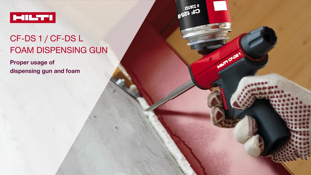 Learn how to correctly use and maintain the Hilti CF-DS 1/L foam dispensing gun