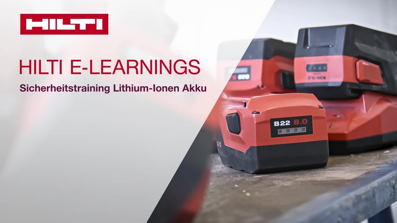 Informationen zur neuen E-Learning-Schulung über die sichere Handhabung von Li-Ionen-Akkus.
