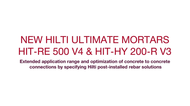 The new way to design rebar with TR 069 beyond cast in method and RE 500 V4 and HY 200 R V3 ultimate mortars.