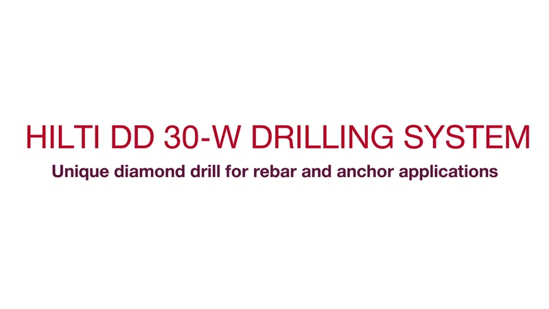 Promo video: Unique diamond drilling system for rebar and anchors applications