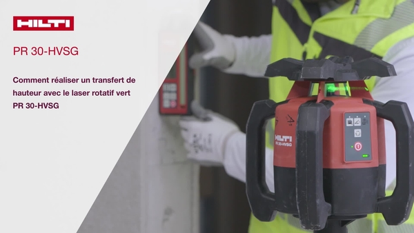Tutorial video: how to transfer height with a green rotating laser PR 30-HVSG