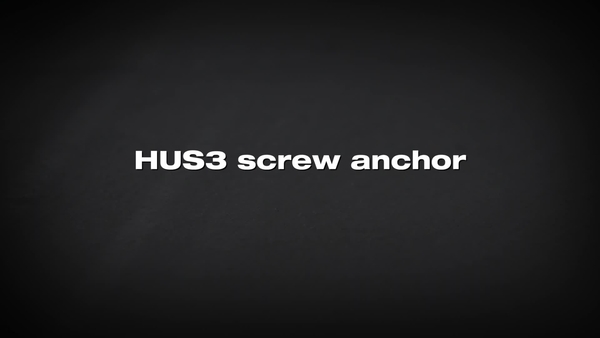 HUS3 screw anchor. The solution for contractors.