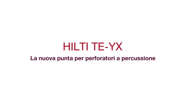 Dimostrazione della nuova punta per perforatori TE-YX.