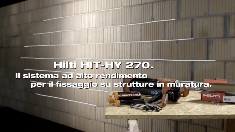 HIT-HY 270 - Befestigung in Mauerwerk mit HDM Auspressgerät.