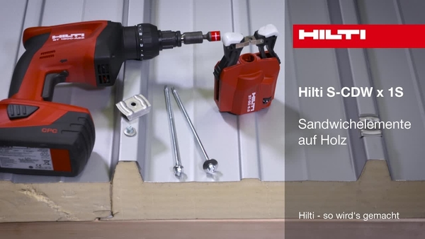 S-CDW x 1S – Sandwichpaneelschrauben für Holz.