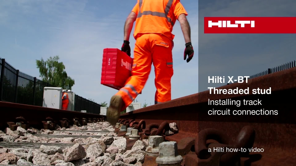 Juhendvideo raudteerööpa elektriühenduste paigaldamisest Hilti X-BT abil