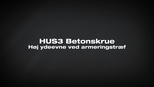 Αγκυρόβιδα HUS3. Απόδοση σε ράβδο οπλισμού.