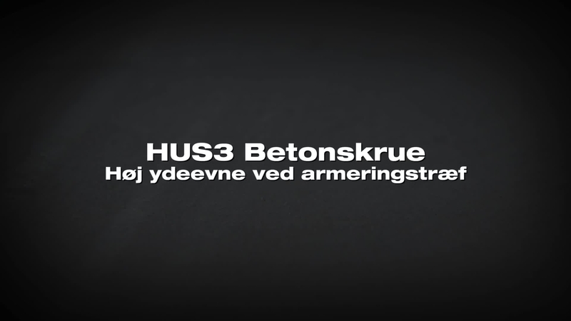 Αγκυρόβιδα HUS3. Απόδοση σε ράβδο οπλισμού.