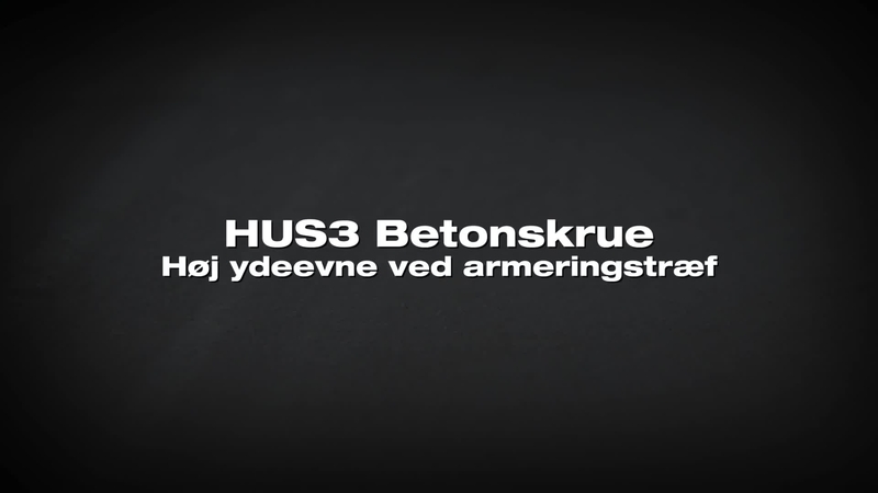 HUS3 screw anchor. Performance in rebar.