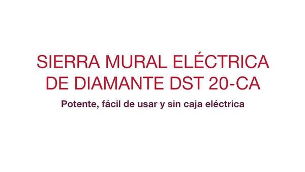 Vídeo testemunho / promocional: os clientes testemunham o desempenho, peso leve e facilidade de uso da serra de parede. Extra e-box e cabos não necessários.