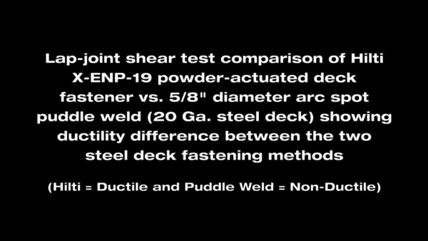 HNA DECK FASTENER VS WELD SINGLE 2012 prv EN, Commercial Video, Promotional Video