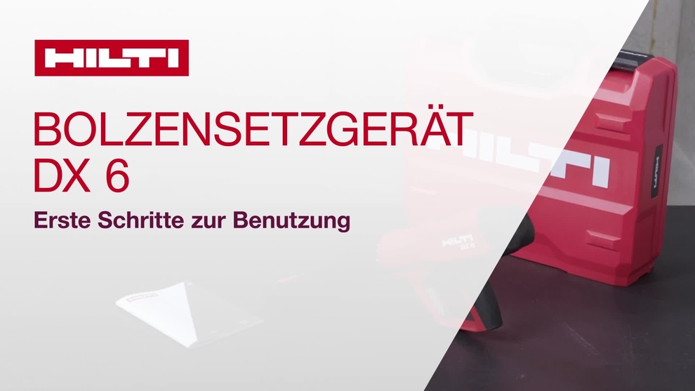 Découvrez comment utiliser le DX 6, le nouveau et le plus intelligent des cloueurs à poudre de Hilti