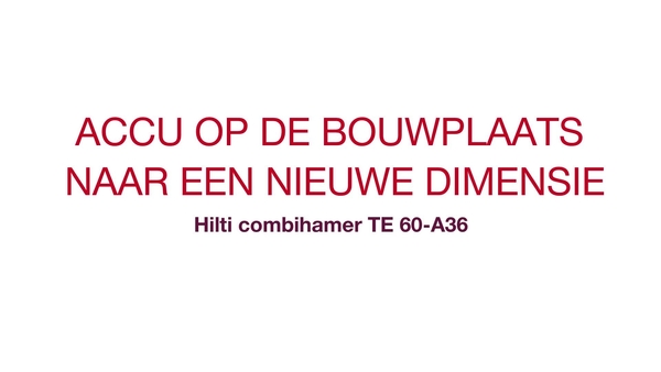 Maak kennis met de sterkste 36V SDS-MAX combihamer en luister naar de feedback van onze klanten.
