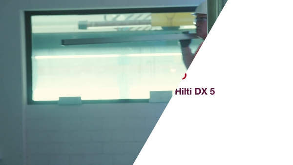Découvrez le nouveau DX 5 Hilti, premier cloueur à poudre à activation numérique. 
