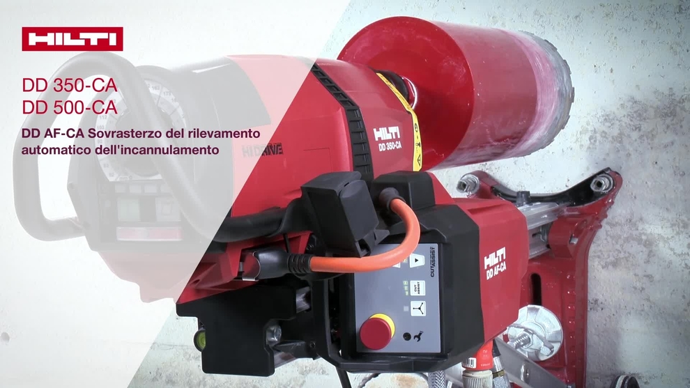 Anwendungsanleitung für die Durchstanzerkennung des Automatischen Vorschubs DD AF-CA von Hilti beim Durchbohren von Hohlräumen oder brüchigen Untergründen mit dem Kernbohrsystem DD 350-CA oder DD 500-CA