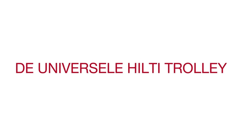 Maak kennis met de universele Hilti-trolley met een maximale belasting van 150 kg, 3 lagen en compatibiliteit met Sortimo
