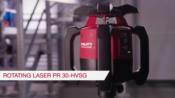 Product video of Hilti's rotating laser level PR 30-HVSG