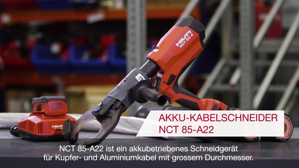 Zuschneiden von AlCu-Kabeln mit dem Hilti NCT 85-A