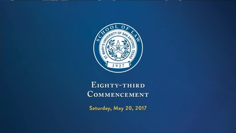 Thumbnail for 2017 School of Law Commencement-May 20, 2017
