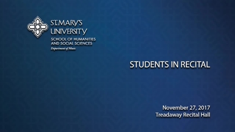 Thumbnail for Students in Recital --November 27, 2017