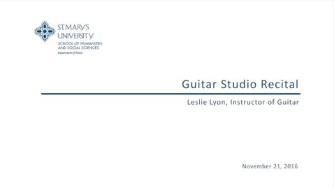 Thumbnail for Guitar Studio Recital--November 21, 2016