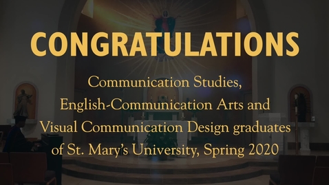 Thumbnail for CM, EA &amp; VCD Graduates - May 2020