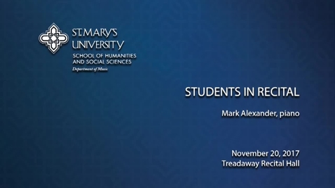 Thumbnail for Students in Recital --November 20, 2017