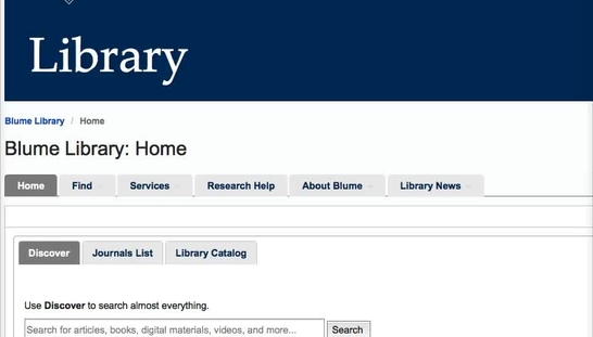 Blume Library Introduction
