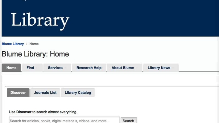 Blume Library Introduction