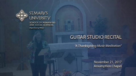 Thumbnail for entry Guitar Studio Recital -- November 21, 2017