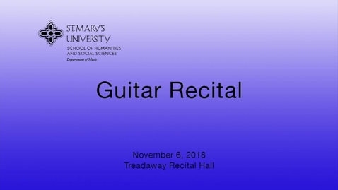 Thumbnail for entry Guitar Studio Recital-- November 5,  2018