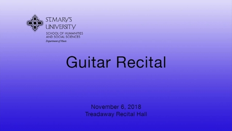 Thumbnail for Guitar Studio Recital-- November 5,  2018