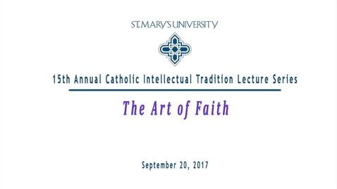 Thumbnail for entry 2017 Catholic Intellectual Tradition Series featuring Kevin Heider