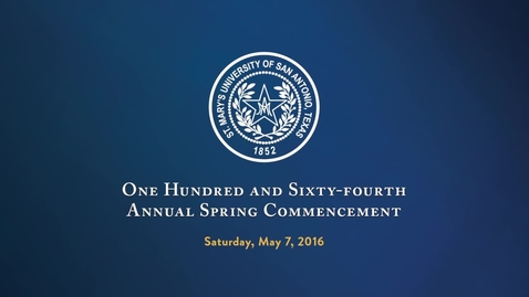 Thumbnail for entry  One Hundred and Sixty-Fourth Annual Spring Commencement - May 7, 2016
