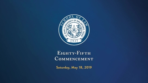 Thumbnail for entry Eighty-Fifth Annual Spring Commencement-School of Law / May 18, 2019