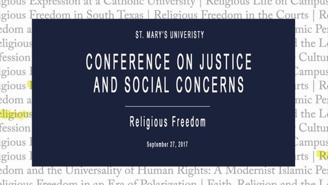 Thumbnail for entry The Rosenfield Family Lecture: Religious Freedom in the Courts / Sept. 27 2017, 2:30pm