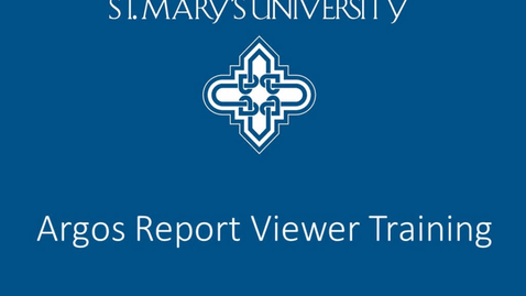 Thumbnail for entry STMU Argos Report Viewer Guide