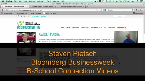 Thumbnail for entry Bloomberg B-School Connection Student Resources and Career Readiness Tools