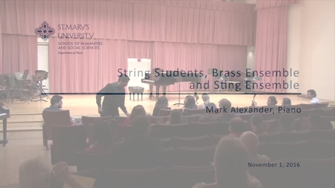 Thumbnail for String Students, Brass Ensemble and String Ensemble--November 1, 2016