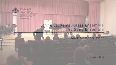 Thumbnail for entry String Students, Brass Ensemble and String Ensemble--November 1, 2016