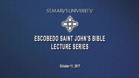 Thumbnail for entry 2017 Escobedo Saint John's Bible Lecture Series / Carol J. Dempsey / Oct. 11, 2017