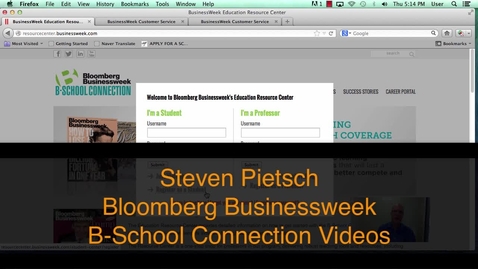 Thumbnail for entry Bloomberg B-School Connection Overview