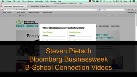 Thumbnail for entry Bloomberg B-School Connection Register