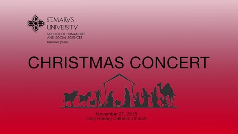 Thumbnail for entry CHRISTMAS CONCERT-November 27, 2018