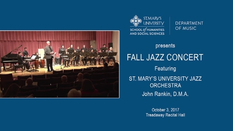 Thumbnail for entry Fall Jazz Concert--October 3, 2017