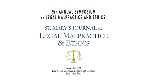 Thumbnail for entry 19th Annual Symposium on Legal Malpractice &amp; Ethics - January 24, 2020/Speaker 3:  Jeffrey W. Stempel