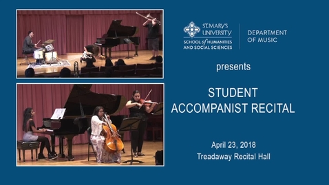 Thumbnail for entry Student Accompanist Recital---April 23, 2018